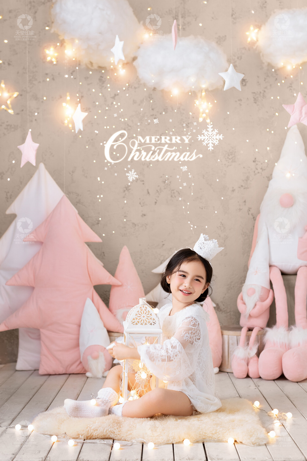 粉色圣诞_成都儿童摄影_北欧馆
