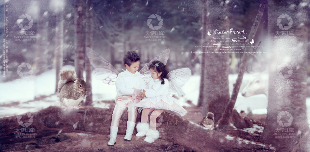 精灵雪景_成都儿童摄影_花锦馆