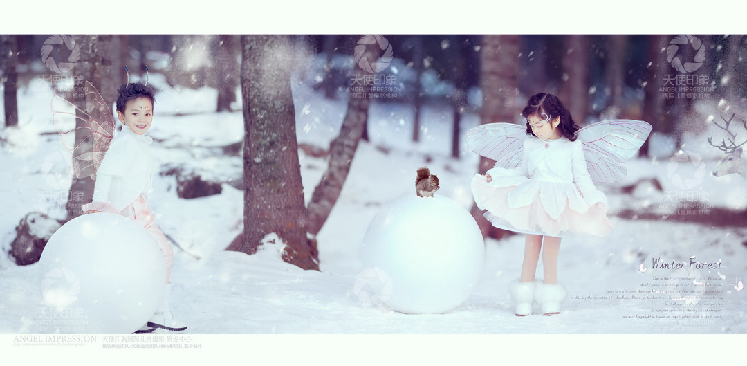 精灵雪景_成都儿童摄影_花锦馆