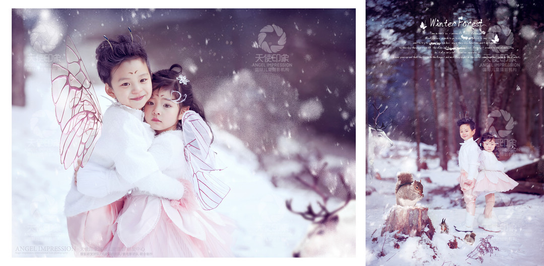 精灵雪景_成都儿童摄影_花锦馆