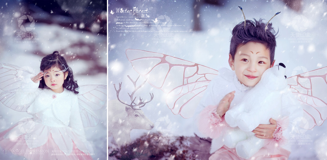 精灵雪景_成都儿童摄影_花锦馆