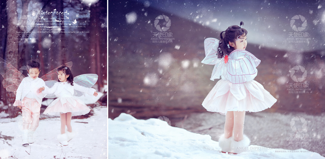 精灵雪景_成都儿童摄影_花锦馆