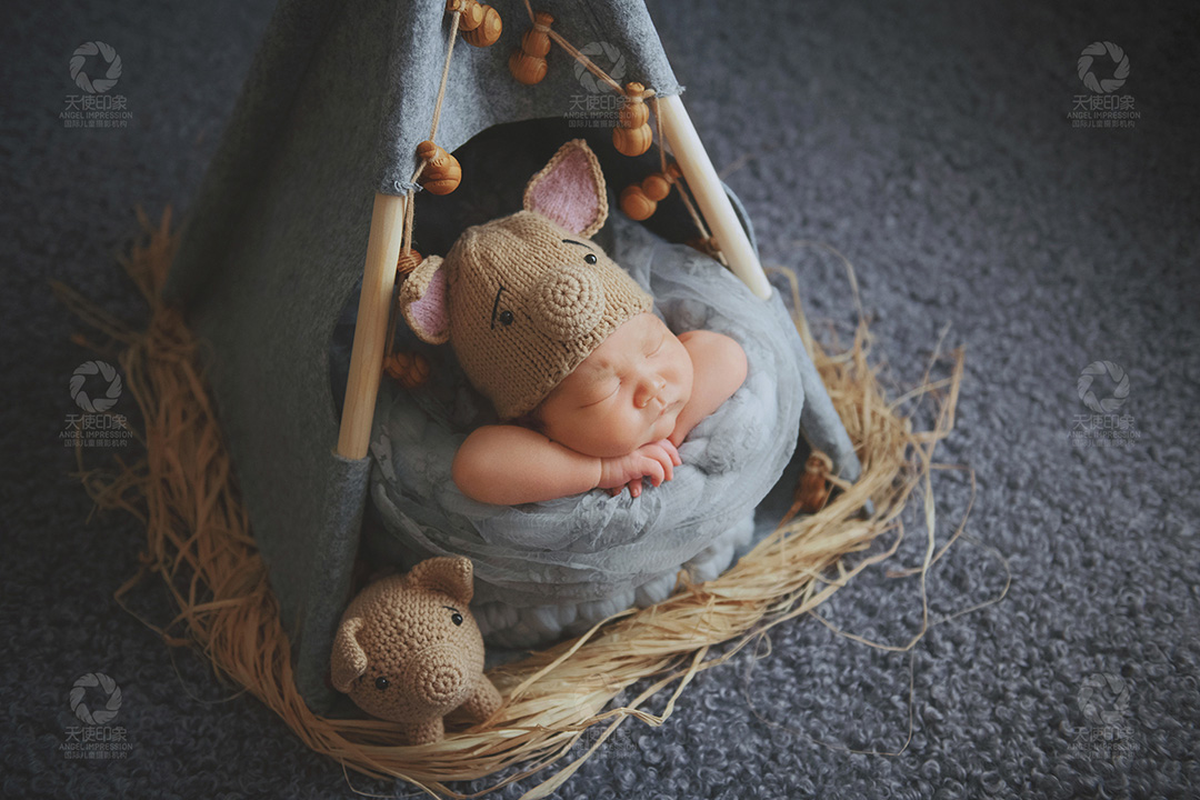 小猪猪的野炊帐篷_成都新生儿摄影