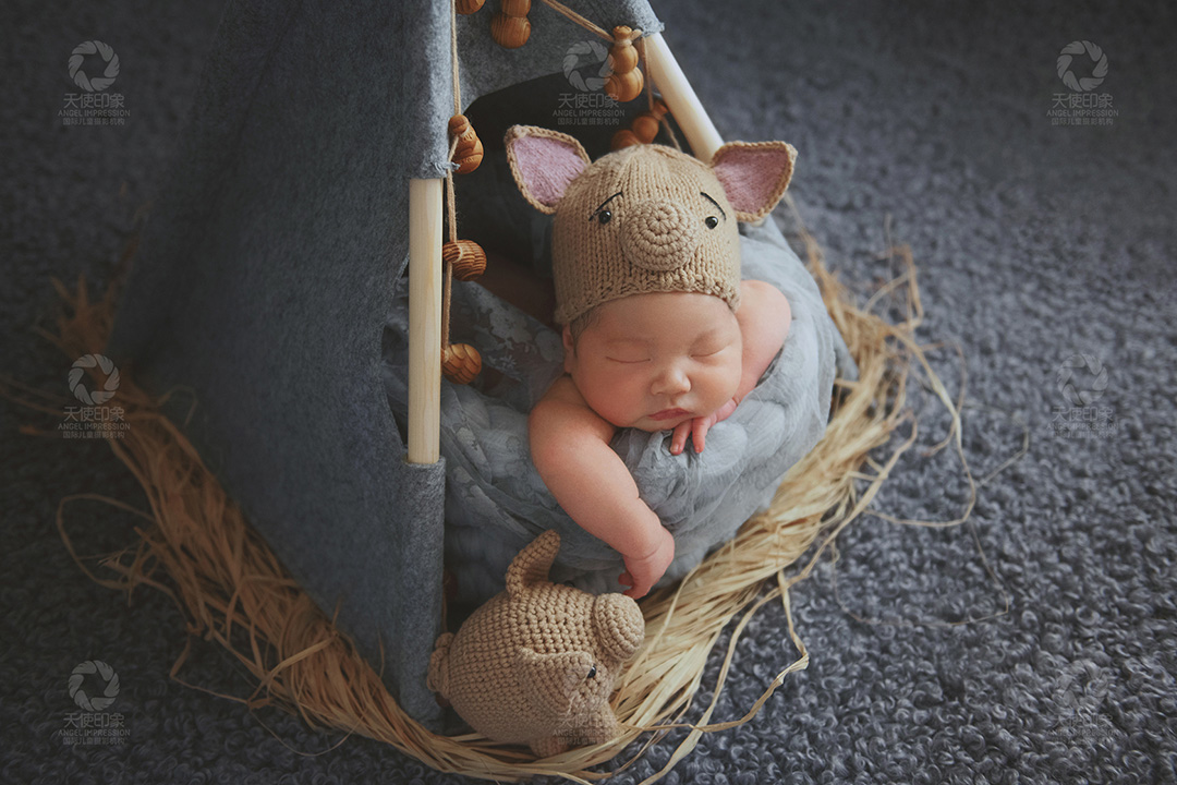 小猪猪的野炊帐篷_成都新生儿摄影