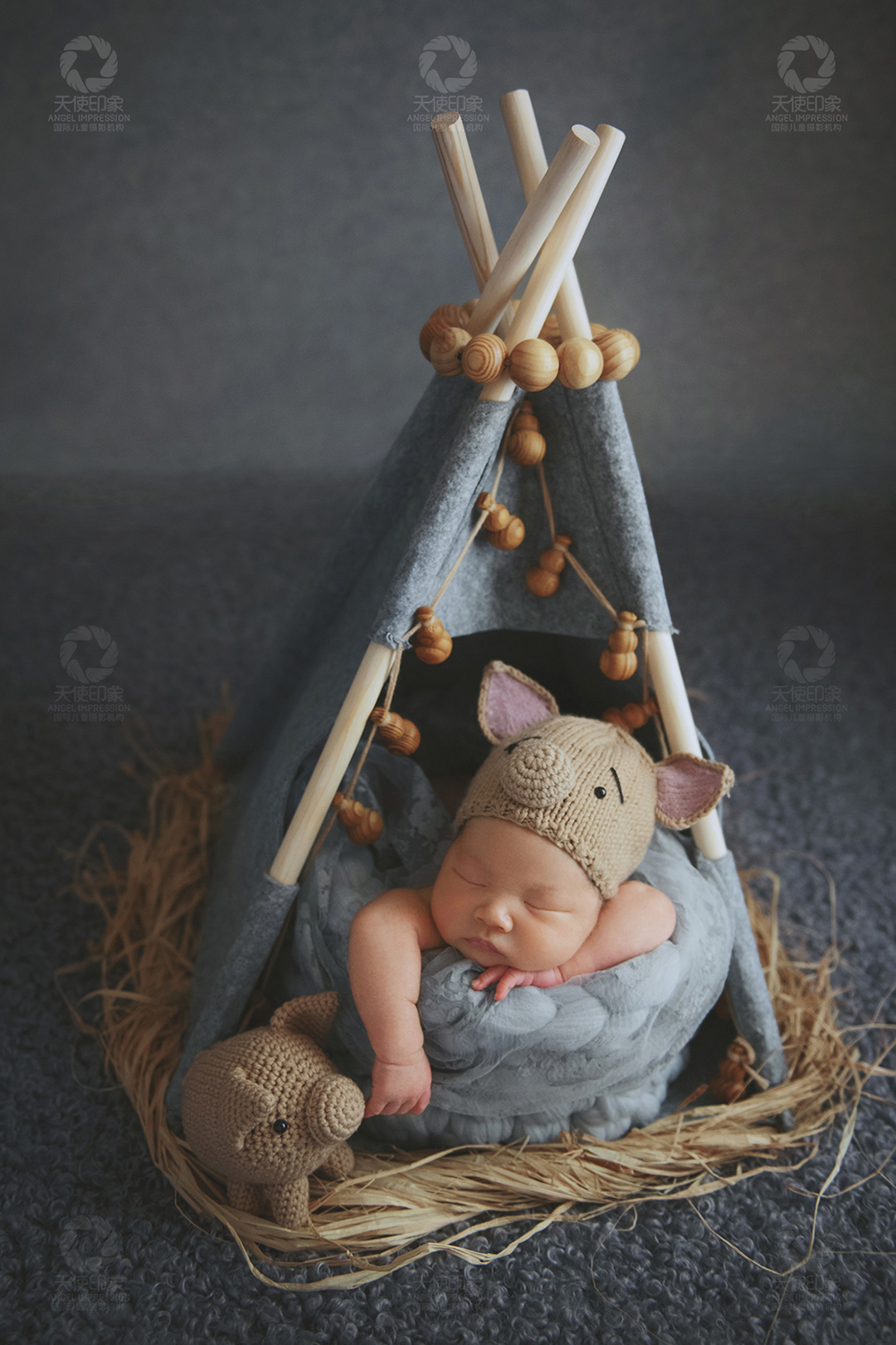 小猪猪的野炊帐篷_成都新生儿摄影