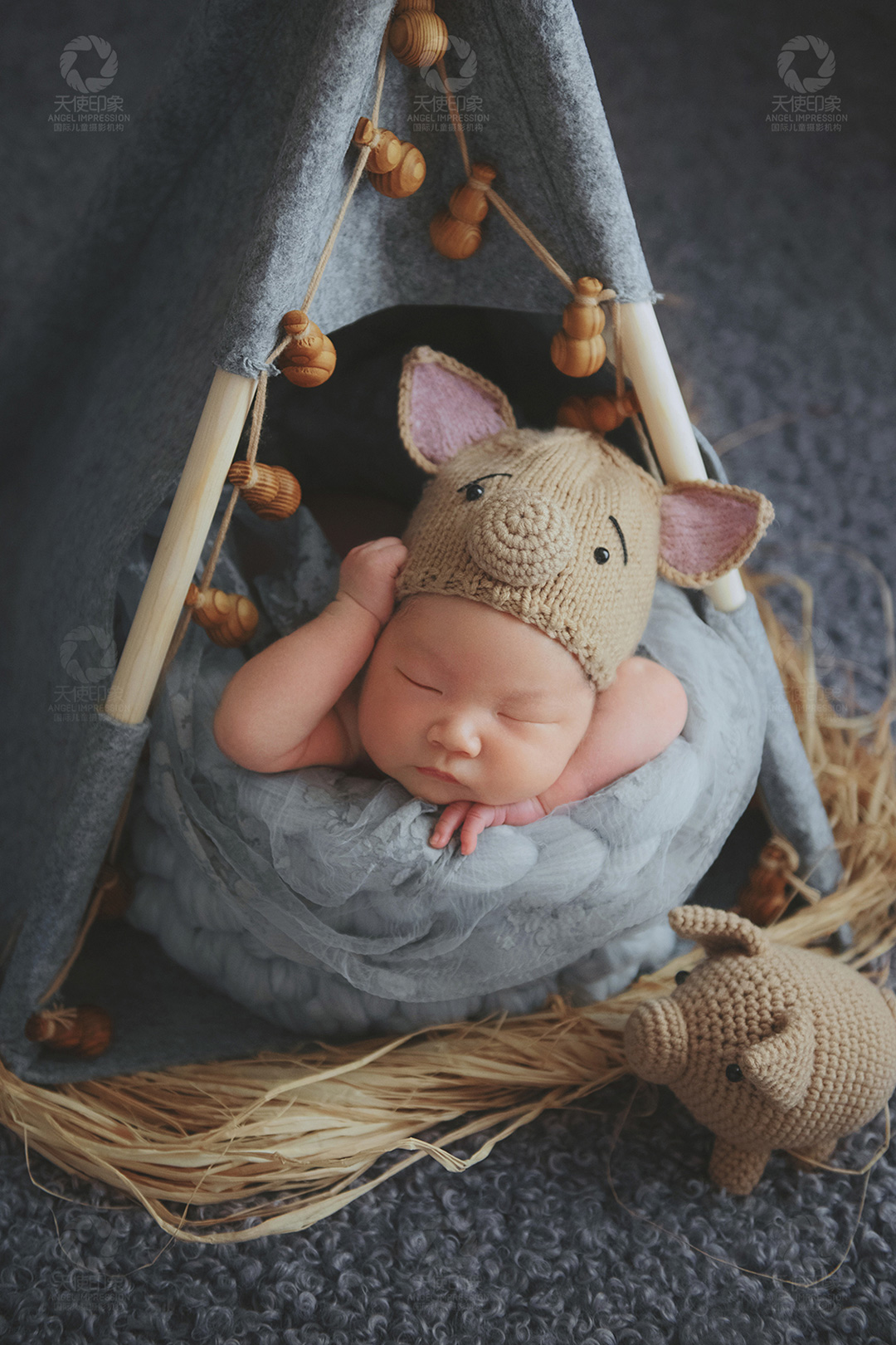 小猪猪的野炊帐篷_成都新生儿摄影