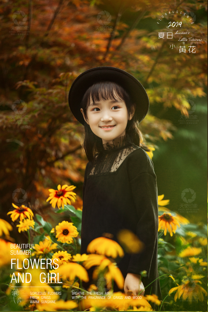 Flowers and girls_儿童摄影