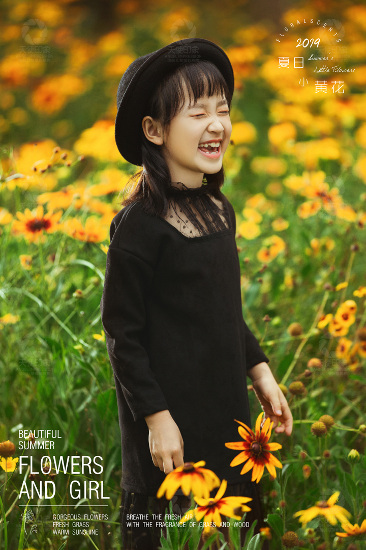 Flowers and girls_儿童摄影
