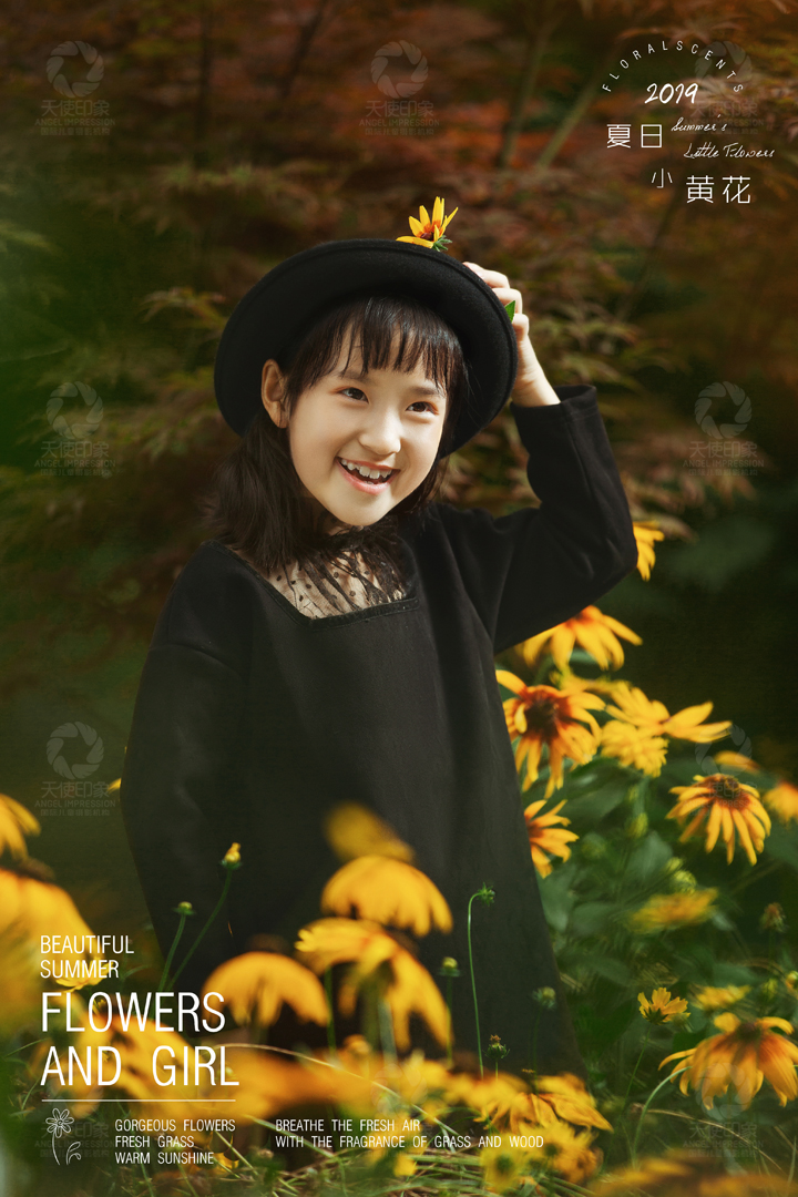 Flowers and girls_儿童摄影