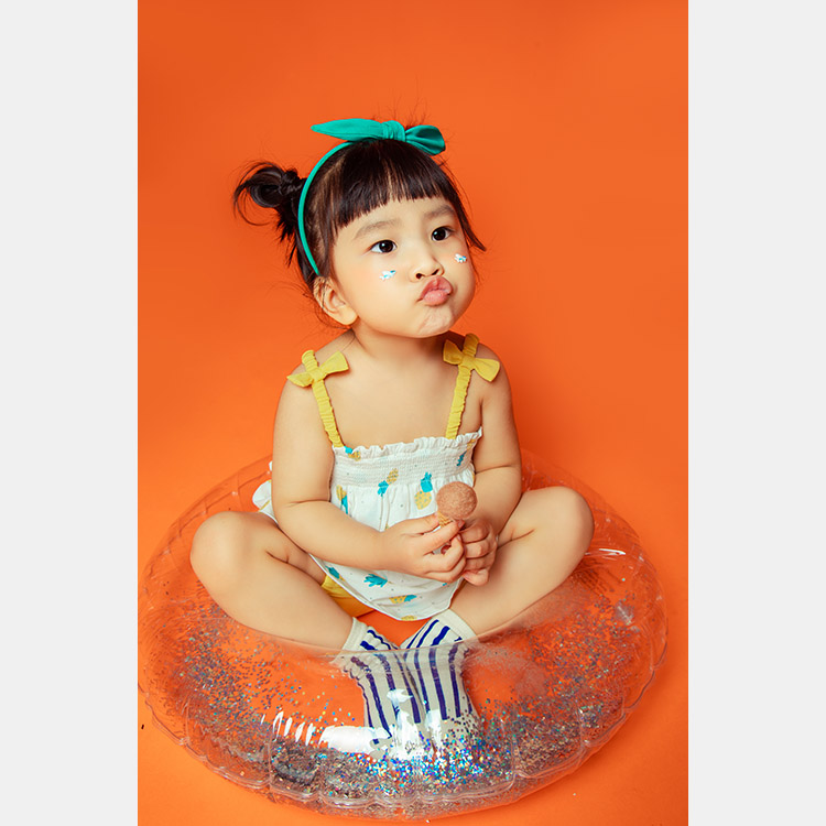 桔子冰茶_成都宝宝照儿童照