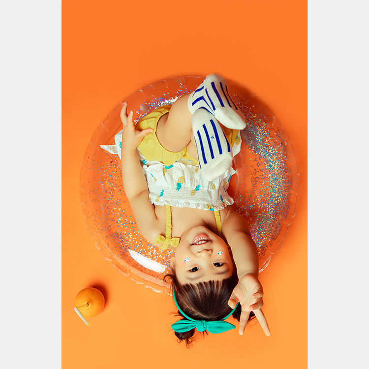 桔子冰茶_成都宝宝照儿童照