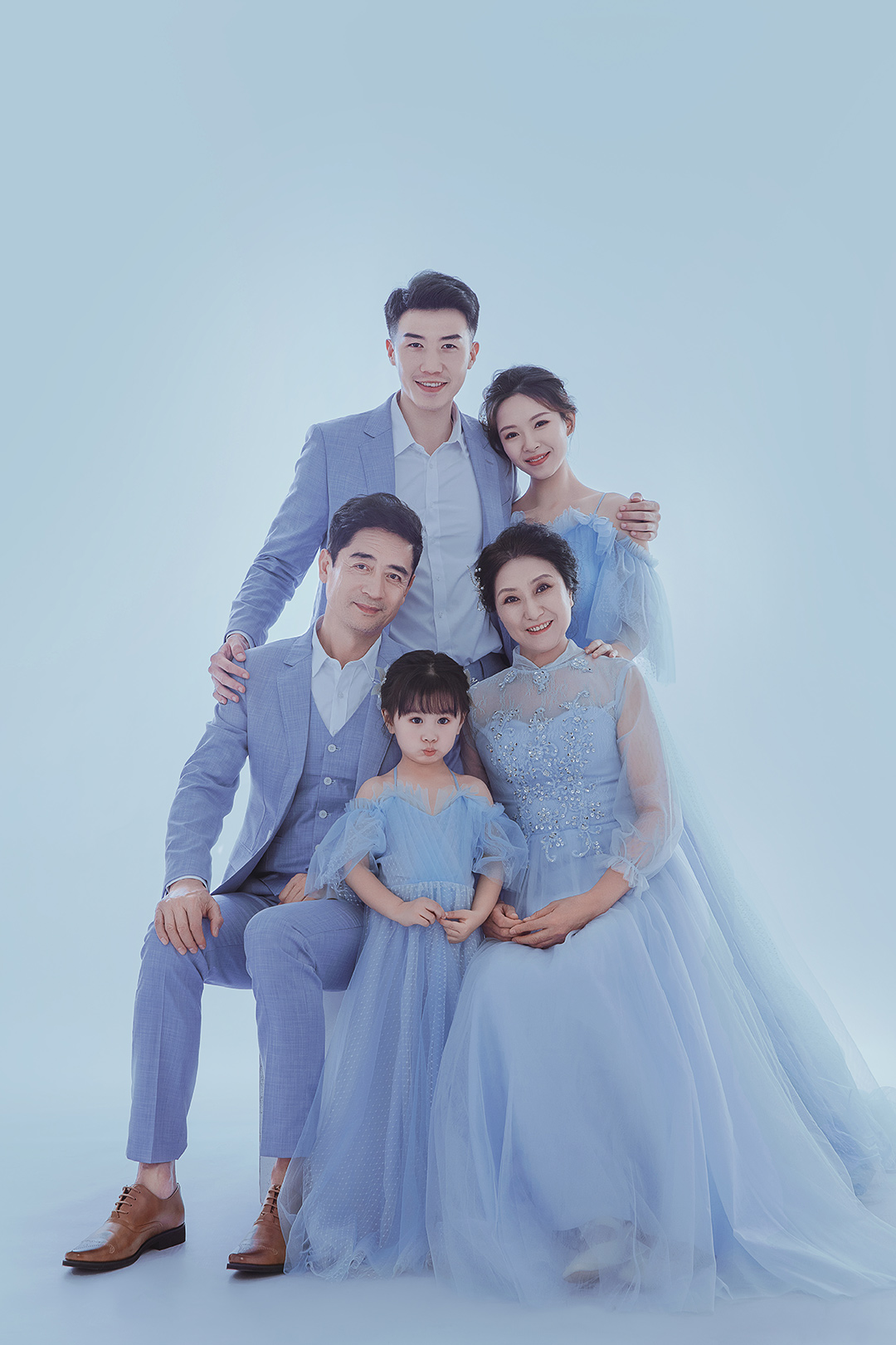 蓝色时分_全家福；亲子照；成都全家福