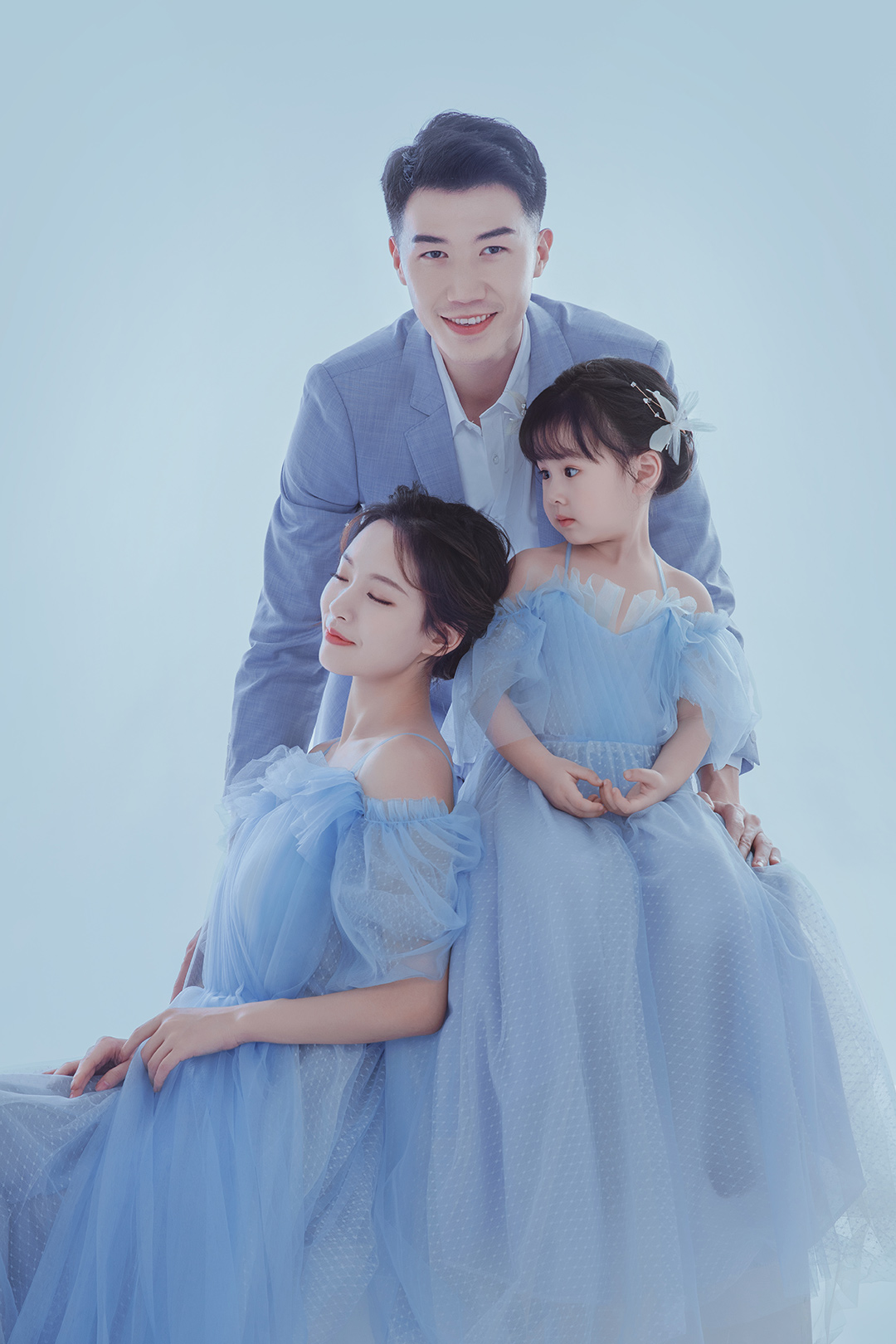 蓝色时分_全家福；亲子照；成都全家福