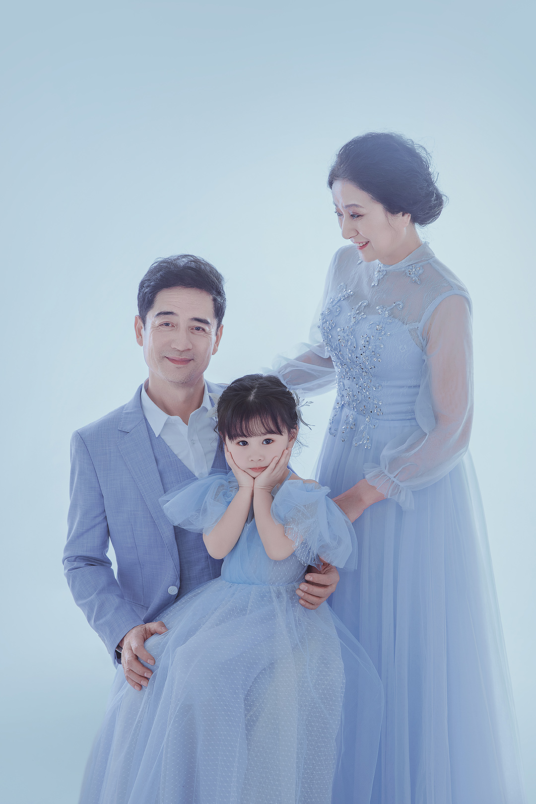 蓝色时分_全家福；亲子照；成都全家福