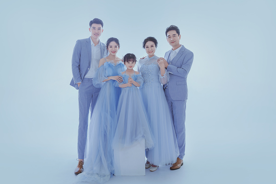 蓝色时分_全家福；亲子照；成都全家福