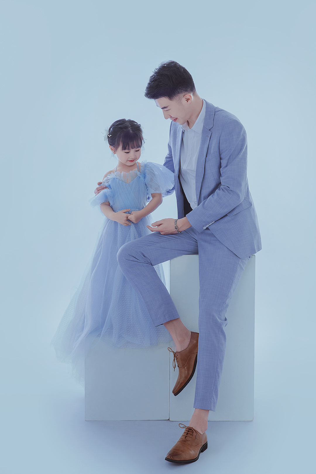 蓝色时分_全家福；亲子照；成都全家福；母子照；母女照