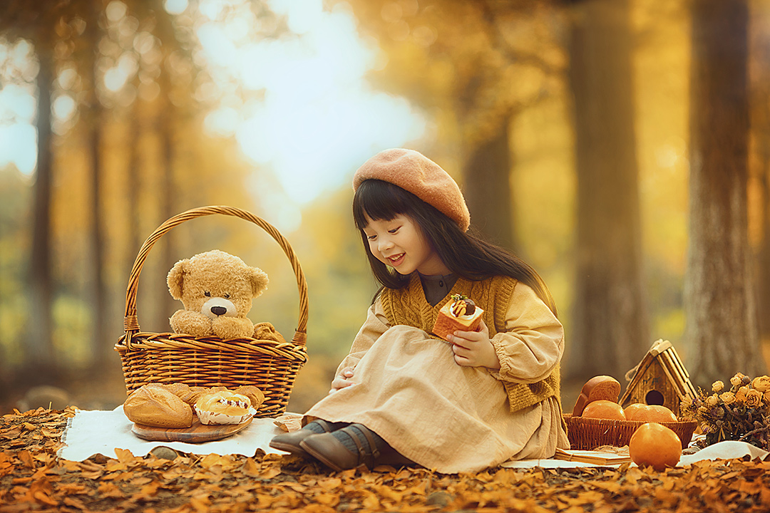 秋日遐想_宝宝照；儿童照；周岁照；生日照