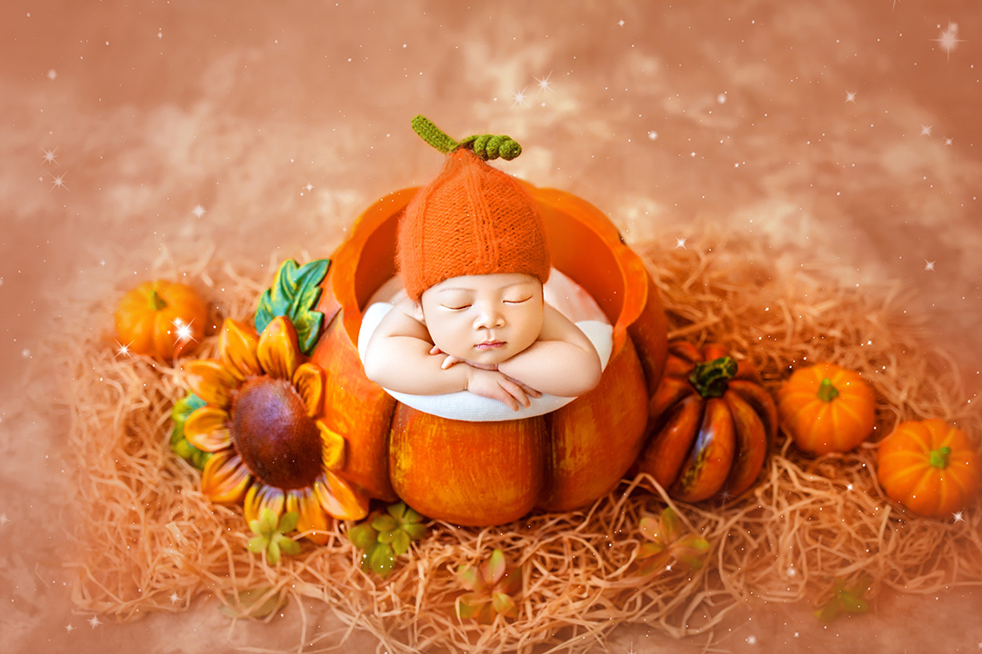 南瓜主题宝贝_宝宝照，新生儿照，百天照，免费上门拍摄新生儿照