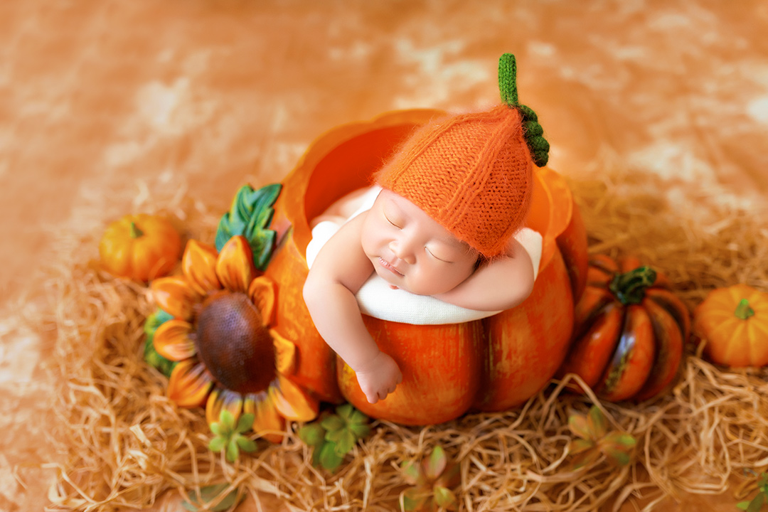 南瓜主题宝贝_宝宝照，新生儿照，百天照，免费上门拍摄新生儿照