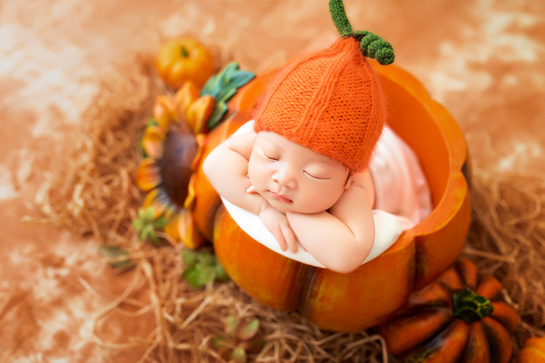 南瓜主题宝贝_宝宝照，新生儿照，百天照，免费上门拍摄新生儿照