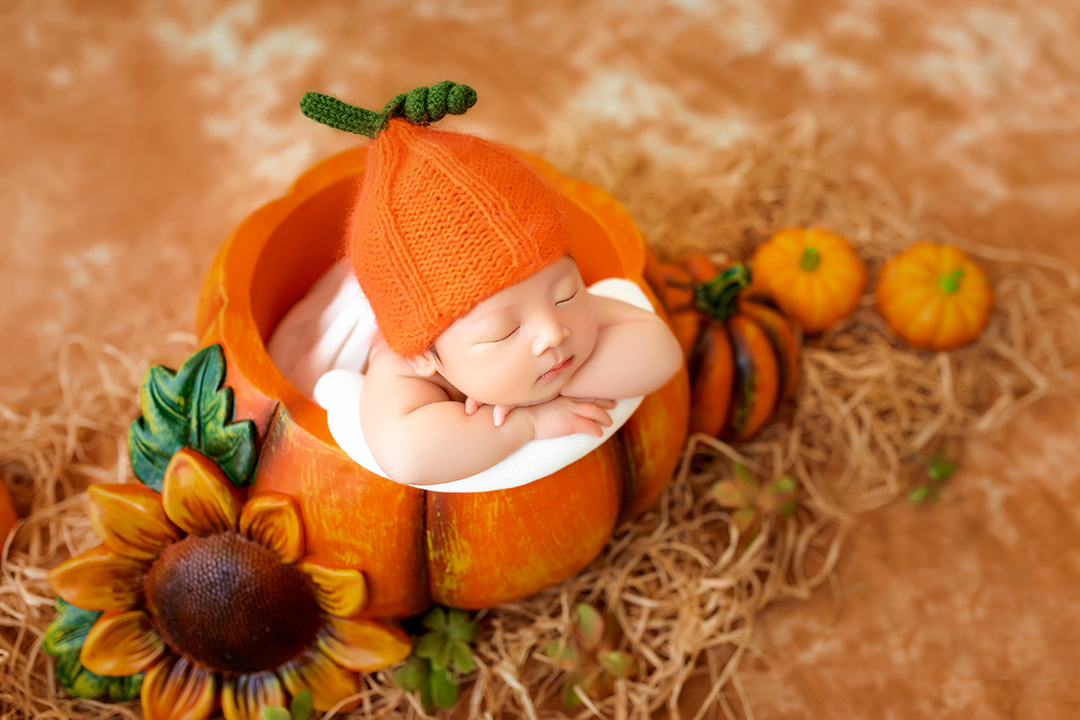 南瓜主题宝贝_宝宝照，新生儿照，百天照，免费上门拍摄新生儿照