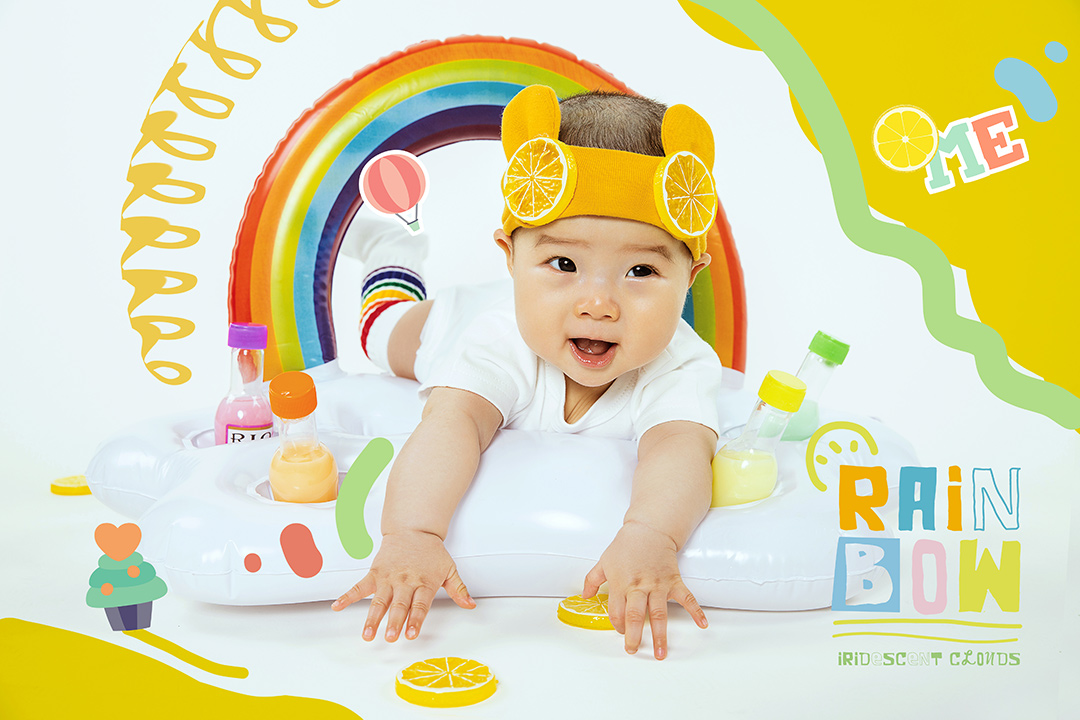 In-Rainbow_宝宝照，百天照，新生儿照，上门拍摄宝宝照