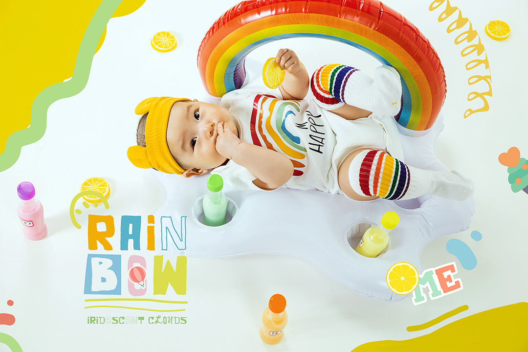 In-Rainbow_宝宝照，百天照，新生儿照，上门拍摄宝宝照