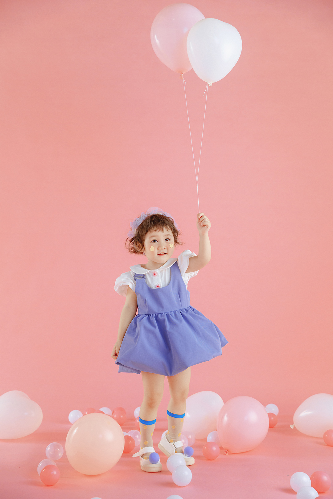 Mia's-balloons_宝宝照，百天照，儿童照，生日照