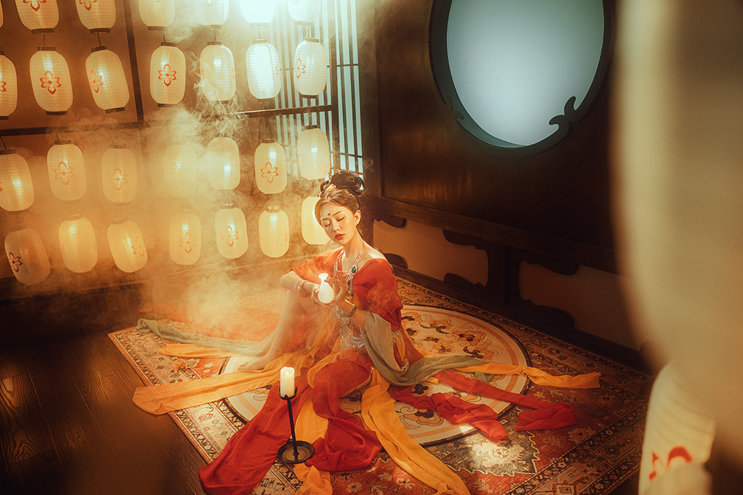 飞天引路_成都儿童照照，儿童艺术照；亲子照；母子照；亲子全家福，古风亲子照