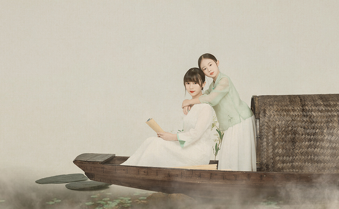 烟雨童舟_成都儿童照照，儿童艺术照；亲子照；母子照；亲子全家福，古风亲子照