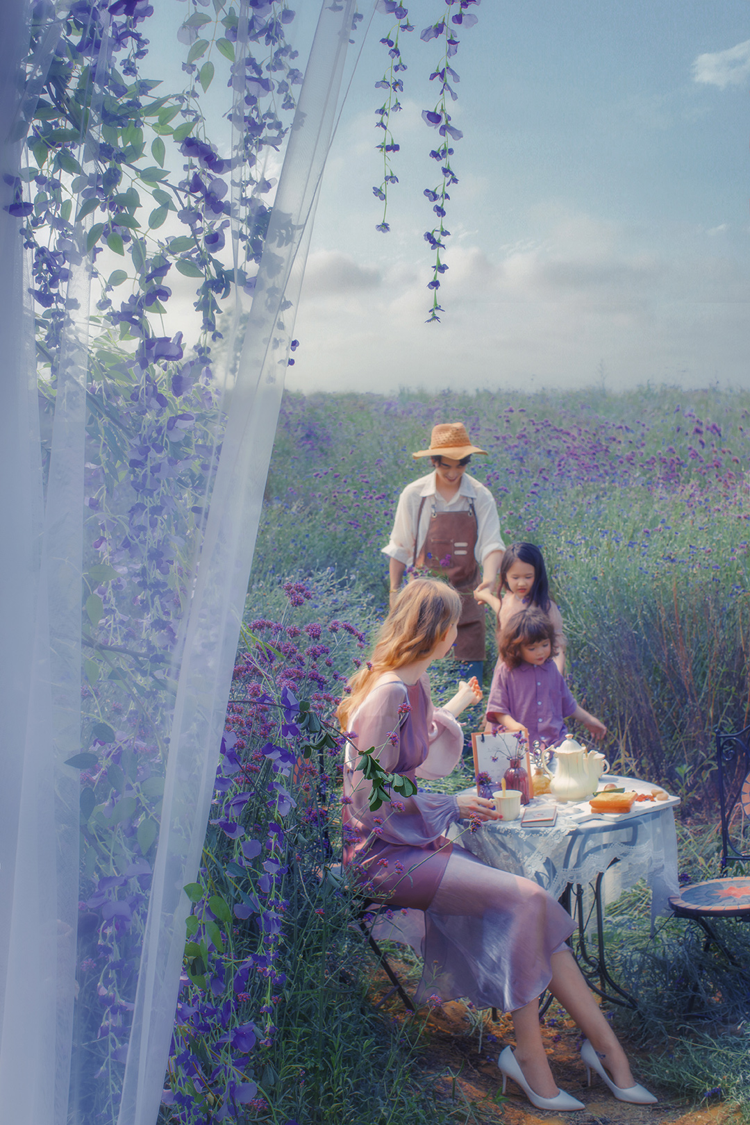 幸福一家人_成都儿童照照，儿童艺术照；亲子照；母子照；亲子全家福，古风亲子照