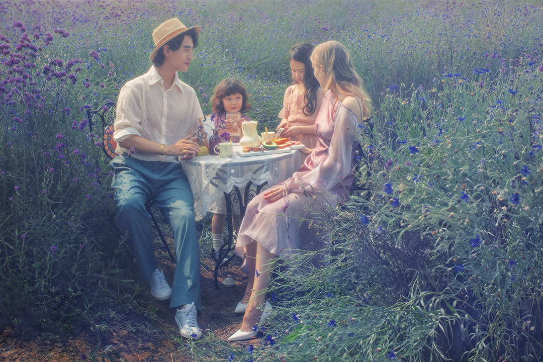 幸福一家人_成都儿童照照，儿童艺术照；亲子照；母子照；亲子全家福，古风亲子照